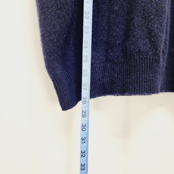 Club Room Sweater Ves Pure New Wool Sleeveless Lambswool Navy Blue Size L - Picture 4 of 6